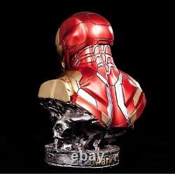 14 LED Avengers Iron Man MK46 1/2 Resin Bust Statue Figure Model Resin Display