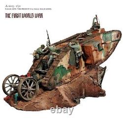 1/32 Resin Figure Model (10 Soldiers + Tanks + Platforms) Unassembled Unpainted
