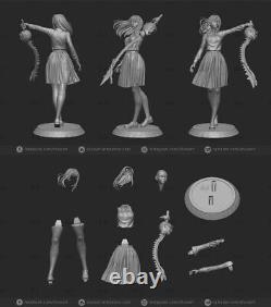 31cmH Exciting Chainsaw Man Role Unpainted Gk Resin Kits 3D Printed Figure Model