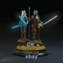 Ahsoka&Mandalorian Unpainted Figure Model GK Blank Kit 32cm New Hot Toy Stock