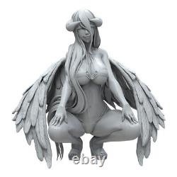 Anime Overlord albedo Unpainted GK Model 3D Print Girl Action Figure Resin Kit 1
