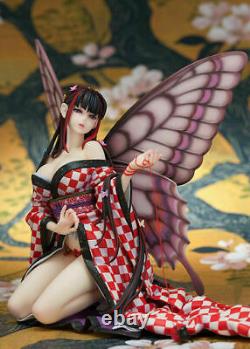 Anime Red Butterfly Hoteri Girl Unassembled Figure Unpainted GK Model Resin Kits