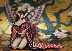 Anime Red Butterfly Hoteri Girl Unassembled Figure Unpainted GK Model Resin Kits