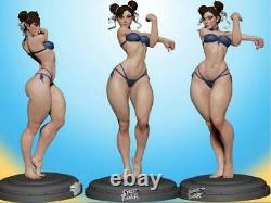 Anime StreetFighter Chun-Li Girl Unpainted GK Model 3D Print Figure Resin Kit 13