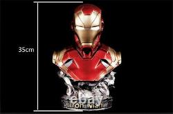 Avengers 4 Iron Man MK46 Bust Statue Resin 1/2 GK Figure Model Luminous Toy Gift