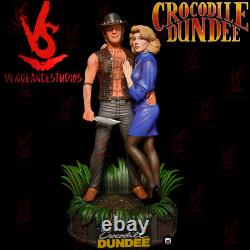 Crocodile Dundee Diorama Unpainted Unassembled 3D printed Resin Model Kit GK2