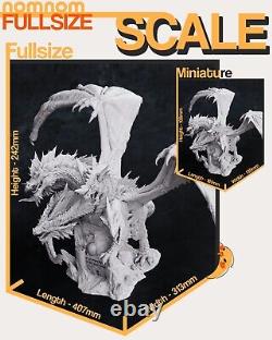 Dragon hydra Fan art figure resin model kit 3d printed 8k unpainted unassembled