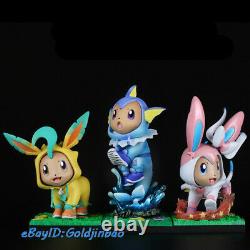 Eevee Family Resin Figure Vaporeon Sylveon Leafeon Model Painted Statue In Stock