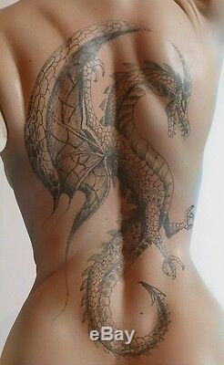 Erotic nude Female Torso dragon Tattoo Jaydee Models Sculpture Jonathan Dewar