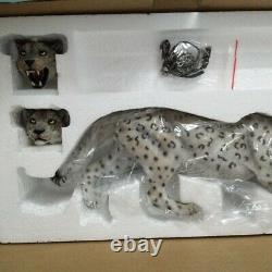 JxK 1/6 Snow Leopard Panther Figure Animal Model Collector GK Felid Decor Toy