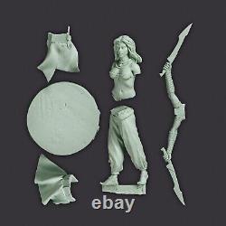Resin Kit Assassin Girl 124 Miniature figure 75mm Figure Model Kit Toy Soldiers