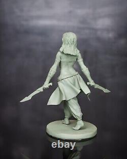 Resin Kit Assassin Girl 124 Miniature figure 75mm Figure Model Kit Toy Soldiers