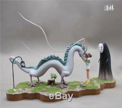 Spirited Away Ogino Chihiro No Face man Dragon Statue Resin Figure Model GK New