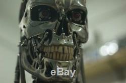 Terminator T2 T800 11 Life-Size Bust Model Endoskeleton Chrome Figure Statue