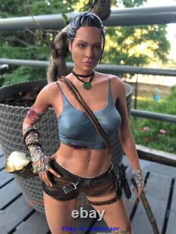 Tomb Raider Laura 1/4 Figure Statue Resin Model Kits Unpainted 3D Printing H19in