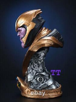 US Stock The Avengers Thanos Bust Statue Painted Model Resin Figure 38cm Toy