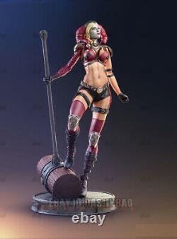 Unpainted 30cm H Harley Quinn Resin Figure Model Kit Unassembled 3D Print Model
