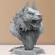 Wolf Head Sculpture 3d Unpainted Figure Model Gk Blank Kit New Hot Toy In Stock