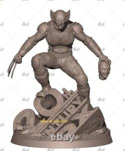 Wolverine James Howlett 3D Print Figure Model Kit Unpained Unassembled 1/6 30cm