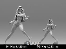Wonder Woman Sex Girl Figure Unpainted Unassembled 3D printing Model Kit Resin