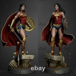Wonder Woman With Two Heads Unpainted Figure Model GK Blank Kit 40cm New Stock