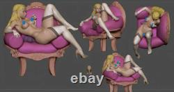 Zelda on Loveseat 1/6 Scale Resin Figure Model Kit Sexy Unpainted Unassembled