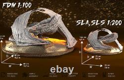 1/200 Scale Smaug Dragon Kits De Résine Non Peinte Modèle Figure Gk 3d Print H 12cm