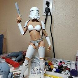 1/6 30cm Star Wars Female Stormtrooper And R2-d2 Resin Figurine Kit De Modèle Sans Peinture