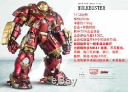 2019 Comicave 1/12 Iron Man Mk44 Hulkbuster Action Figure Alliage Led Modèle