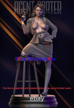 Agent Carter 1/6 Figure 3d Imprimer Le Modèle Kit Non Peint Non Assemblé 003 Ver 33cm