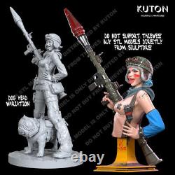 Bazooka Girl Impression 3d Figurine Non Peinte Modèle Gk Blanc Kit Nouveau Jouet En Stock