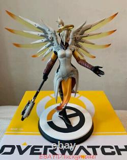 Blizzard Overwatch Ow Mercy Angela Ziegler 35cm Statue Model Figures In Stock