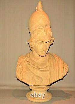Caproni Antique Original Minerva Athena Ancien Plaster Bust Statue Sculpture