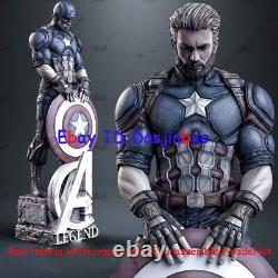 Captain America 1/6 3d Print Kit De Modèle Non Peint Démonté 36cm 2 Têtes Gk