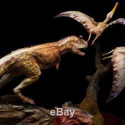 Carnotaurus Scène De Chasse Statue Dinosaur Figure Modèle Animal Jouet Collectordecor