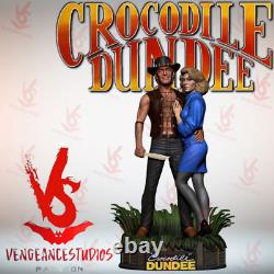 Diorama Crocodile Dundee Kit de modèle en résine imprimé en 3D non peint et non assemblé GK2