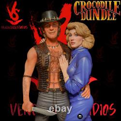 Diorama Crocodile Dundee Kit de modèle en résine imprimé en 3D non peint et non assemblé GK2