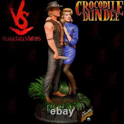 Diorama Crocodile Dundee Kit de modèle en résine imprimé en 3D non peint et non assemblé GK2