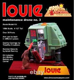 Drone De Course Silencieux #3 Louie Modèle De Résine Robot Nouveau! Classique De Science-fiction