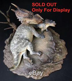 Einiosaurus Mère Et Fils Scène Statue Base De Dinosaur Modèle Figure Collector Décor