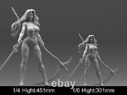 Femme Sexy de la Mort, modèle en résine 3D imprimé non peint et non assemblé - NSFW