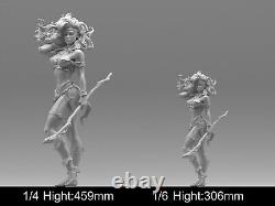 Femme sauvage séduisante, non peinte, non assemblée, modèle en résine imprimée en 3D NSFW