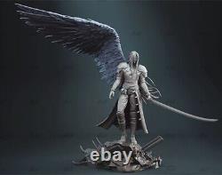 Figure de Sephiroth de dessin animé Modèle GK non peint imprimé en 3D Kit de résine non assemblé de 40 cm de hauteur