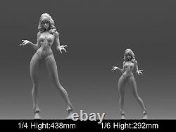 Figure de résine non peinte et non assemblée de Mary Jane, modèle 3D d'une fille sexy.