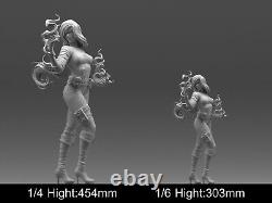 Figurine de femme héroïne Shego, modèle en résine pour impression 3D, non peint et non assemblé, kit de bricolage GK.