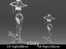Figurine de kit de modèle sexy Vampirella rouge imprimée en 3D non peinte et non assemblée en résine GK