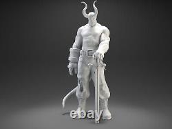 Figurine en résine non peinte et non assemblée en kit de l'impression 3D du personnage Hellboy de l'univers DC