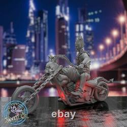 Ghost Rider & Motorcycle 21 Diorama Custom Resin Model Kit Bricolage Peinture