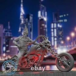 Ghost Rider & Motorcycle 21 Diorama Custom Resin Model Kit Bricolage Peinture