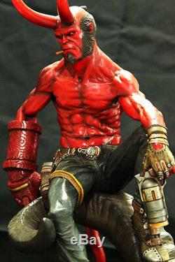 Hellboy Démon Argent Rouge Corne De Taureau Originale Figure Résine Modèle Unpainted Kit